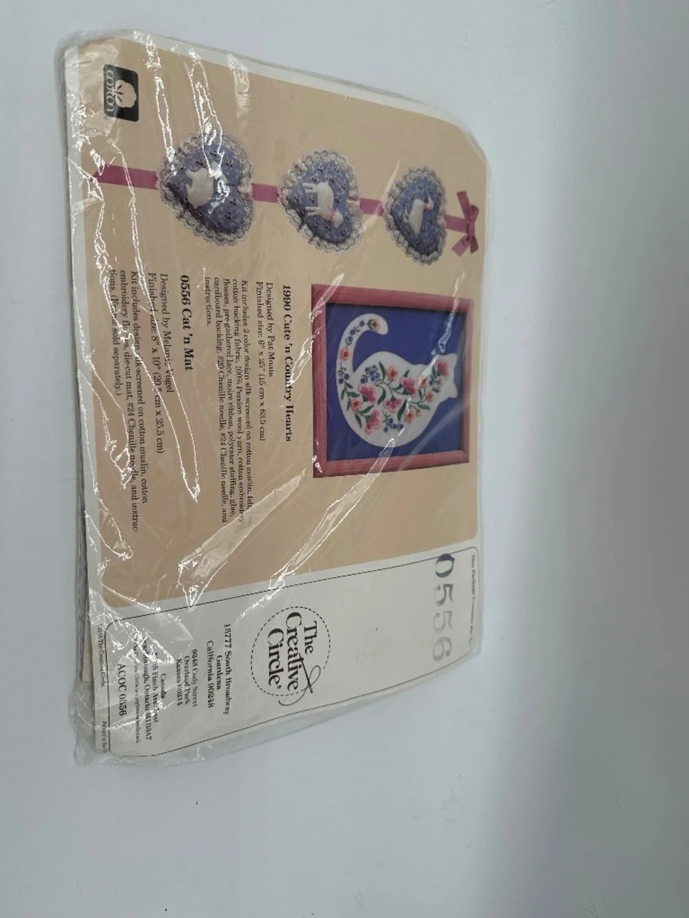 Vintage Creative Circle Cat N' Mat Embroidery Kit